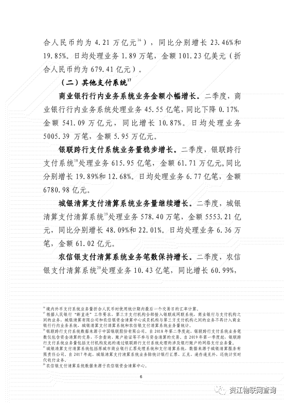央行:2022年第二季度支付体系运行总体情况(图7) 央行:2022年第二季度支付体系运行总体情况(图7)